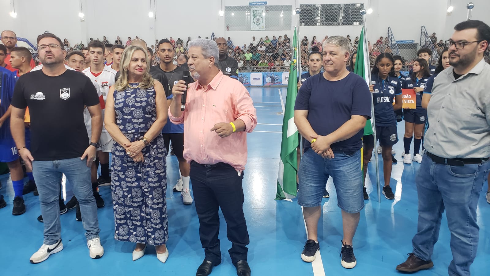 Presidente e vice da Câmara Municipal prestigiam abertura da Taça EPTV de Futsal em São João