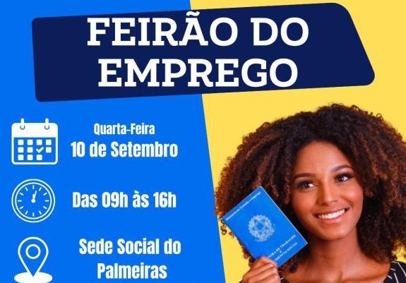 FEIRÃO DO EMPREGO NESTA QUARTA OFERECERÁ OPORTUNIDADES 